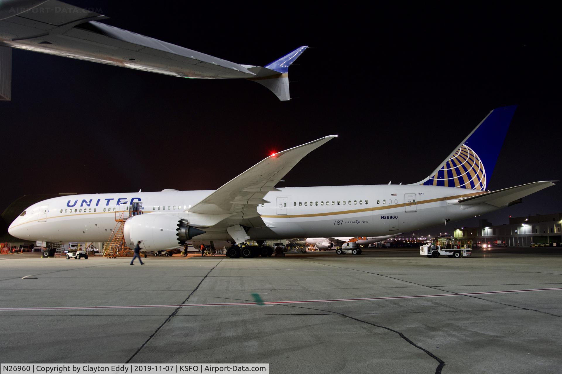 N26960, 2015 Boeing 787-9 Dreamliner Dreamliner C/N 36408, SfO 2019.