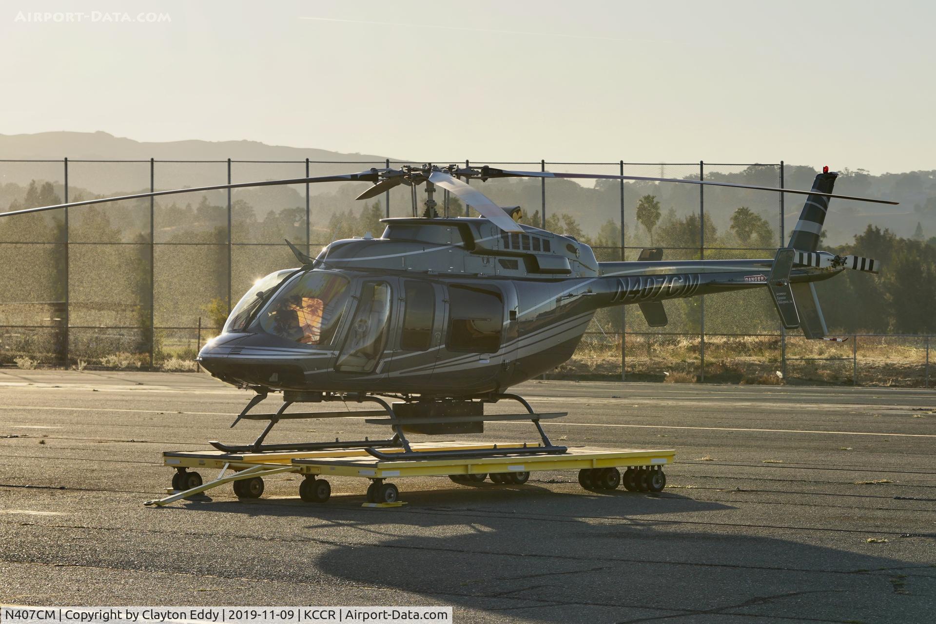 N407CM, 2006 Bell 407 C/N 53722, Buchanan Field Concord Airport California 2019.