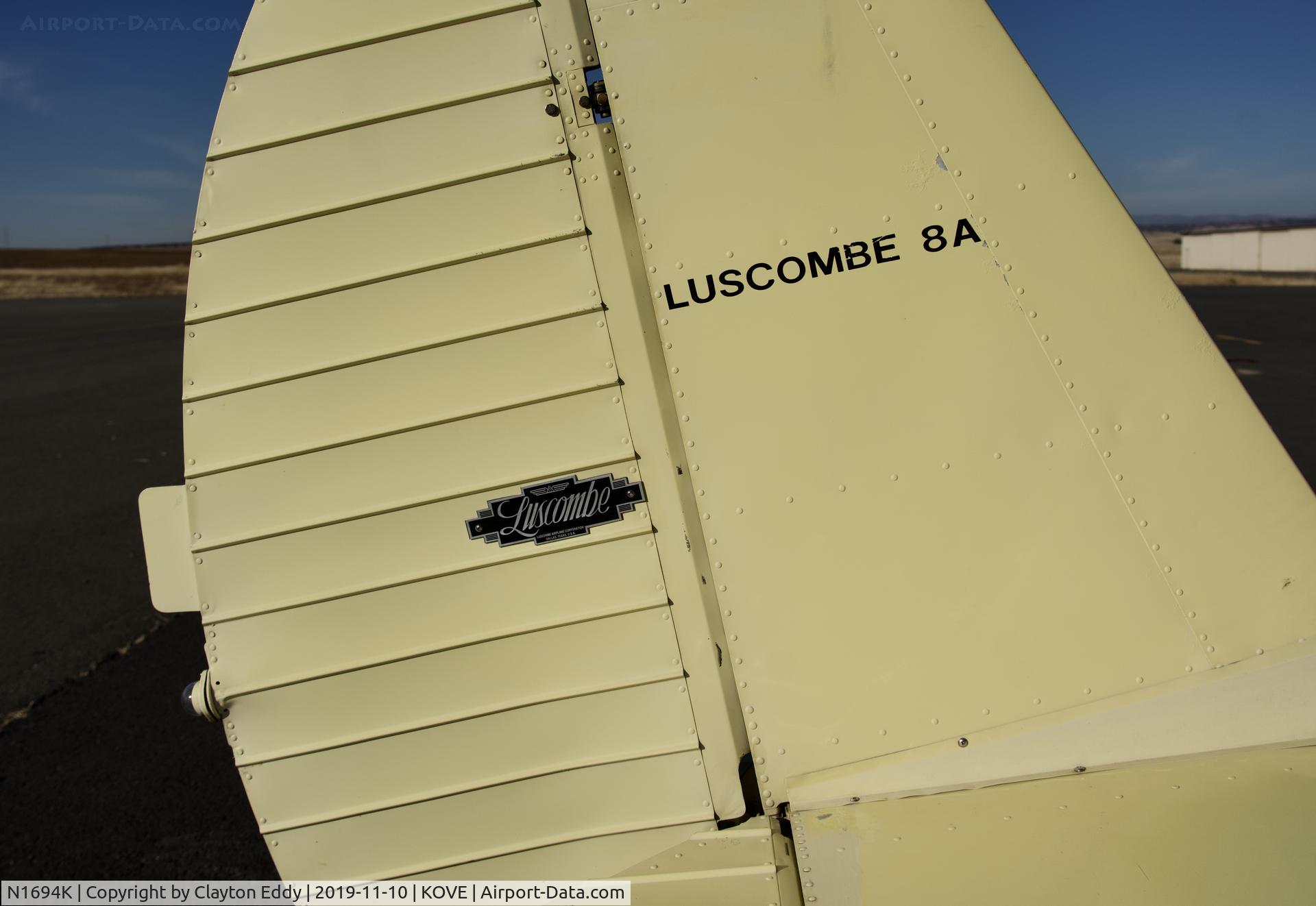 N1694K, 1947 Luscombe 8A C/N 4421, Oroville municipal airport California 2019.