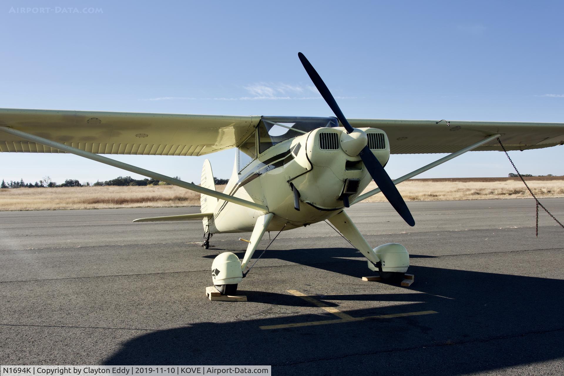 N1694K, 1947 Luscombe 8A C/N 4421, Oroville municipal airport California 2019.