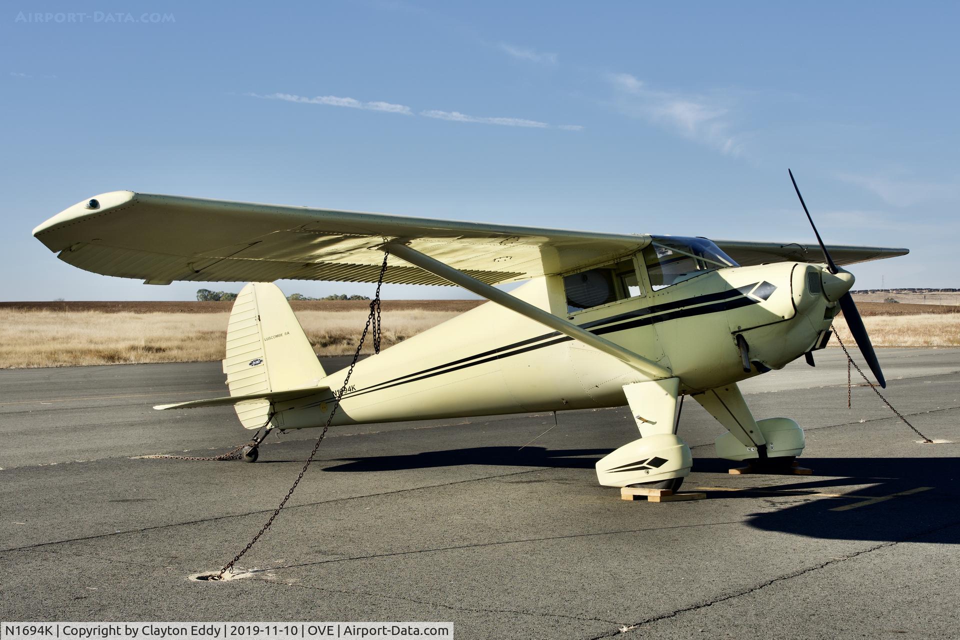 N1694K, 1947 Luscombe 8A C/N 4421, Oroville municipal airport California 2019.