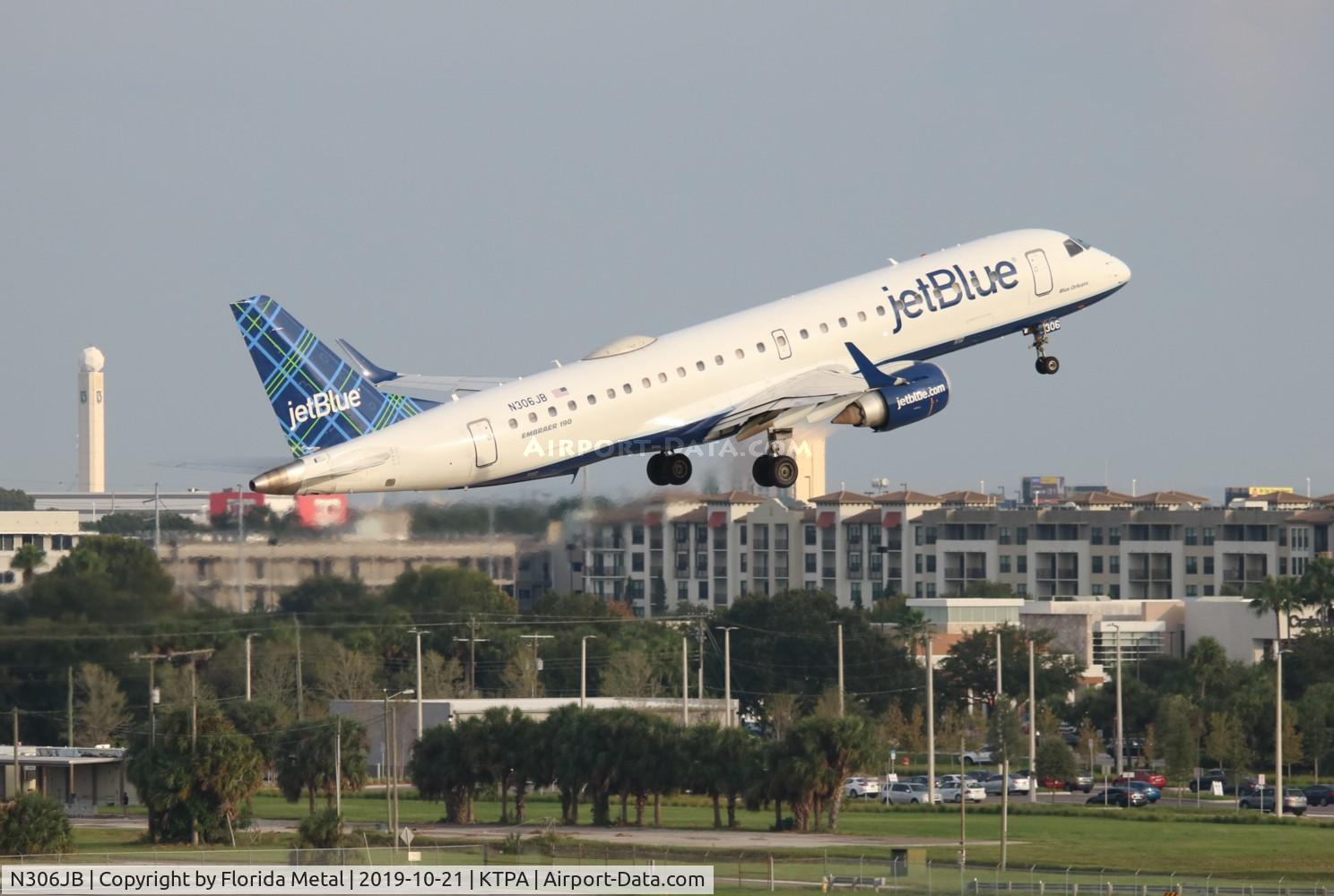 N306JB, 2009 Embraer ERJ-190-100 IGW 190AR C/N 19000272, JetBlue