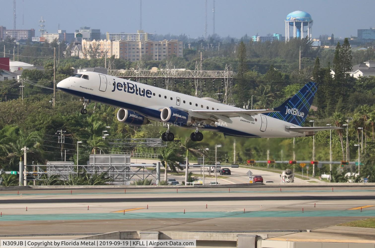 N309JB, Embraer ERJ-190-100 IGW 190AR C/N 19000289, JetBlue