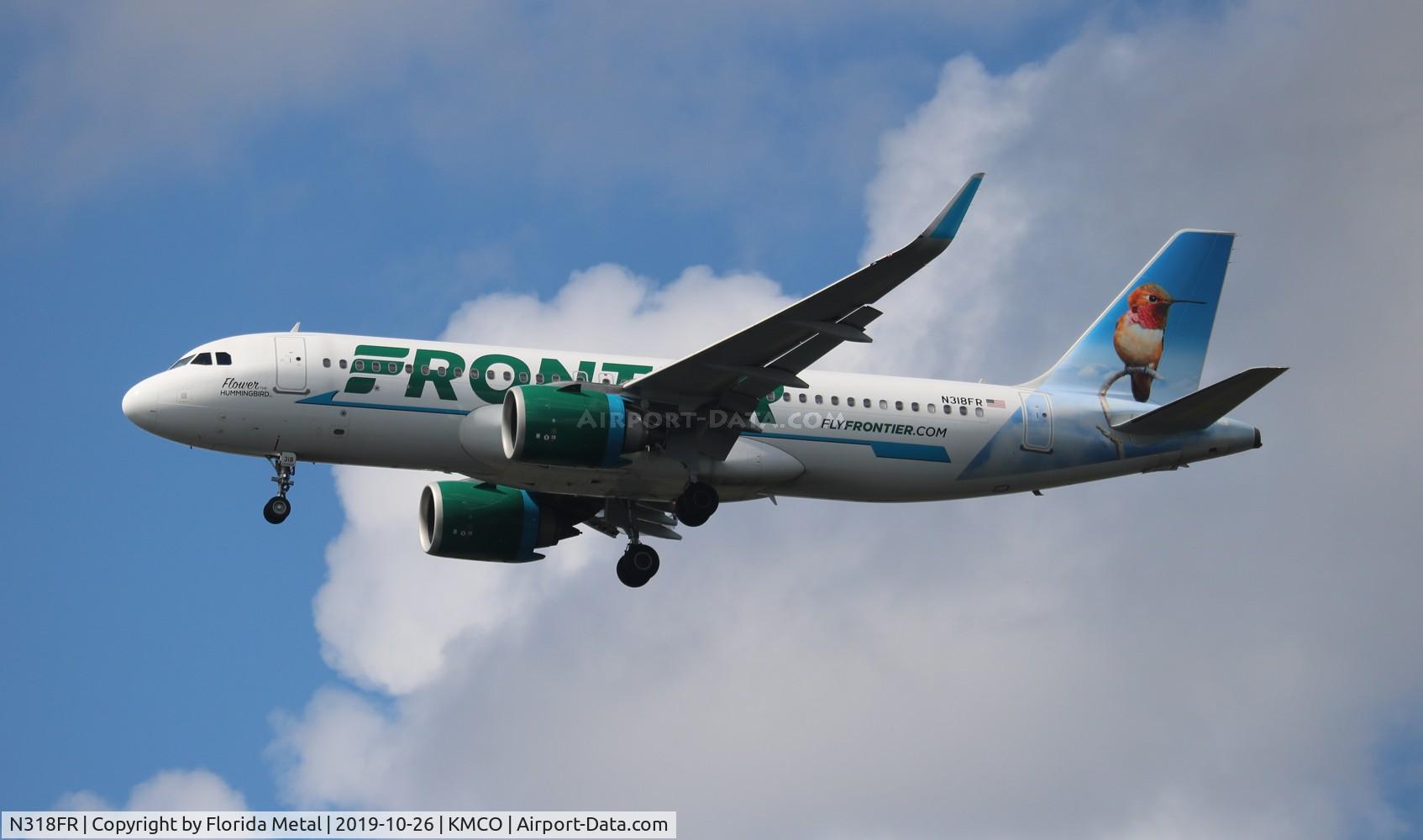 N318FR, 2017 Airbus A320-251N C/N 7946, Flower