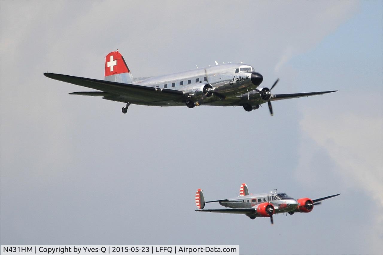 N431HM, 1943 Douglas DC-3C-S1C3G (C-47A) C/N 9995, Douglas DC3C-S1C3G, On display, La Ferté-Alais airfield (LFFQ) Airshow 2015