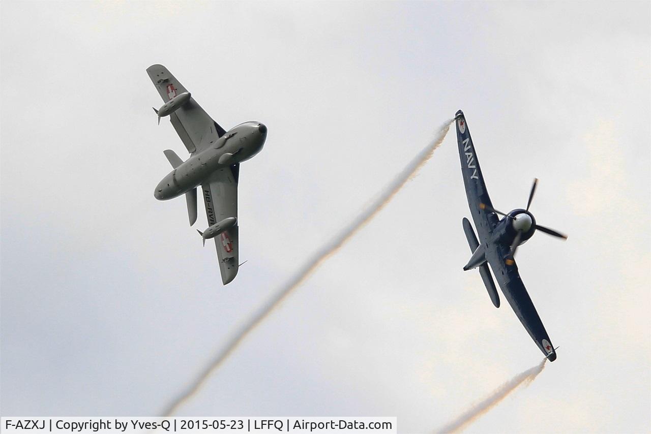 F-AZXJ, 1949 Hawker Sea Fury FB.11 C/N 37733, Hawker Sea Fury FB.11, On display, La Ferté-Alais Airfield (LFFQ) Air show 2015