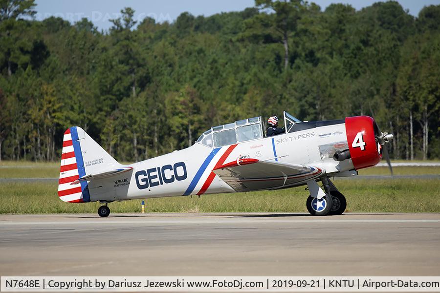 N7648E, 1942 North American SNJ-3 Texan C/N 78-6987, North American SNJ-3 Texan  C/N 786987 - Geico Skytypers, N7648E