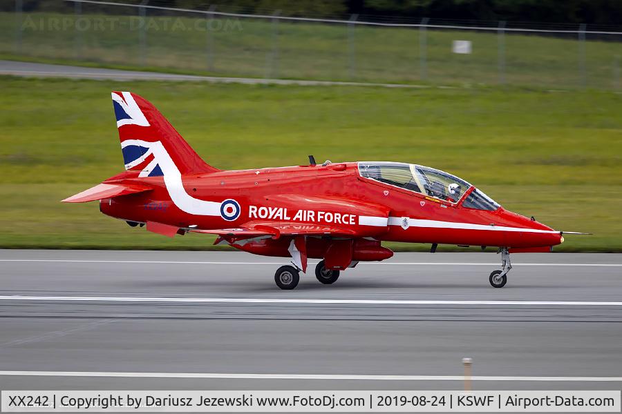 XX242, 1978 Hawker Siddeley Hawk T.1 C/N 078/312078, RAF Hawk T.1A XX242  from Royal Air Force Aerobatic Team 