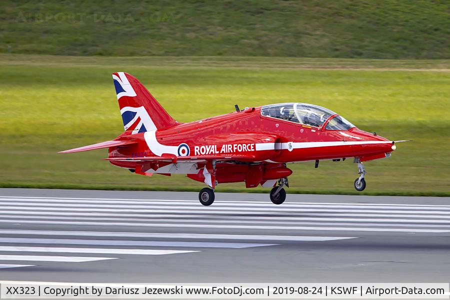 XX323, 1980 Hawker Siddeley Hawk T.1 C/N 167/312148, RAF Hawk T.1A XX323  from Royal Air Force Aerobatic Team 