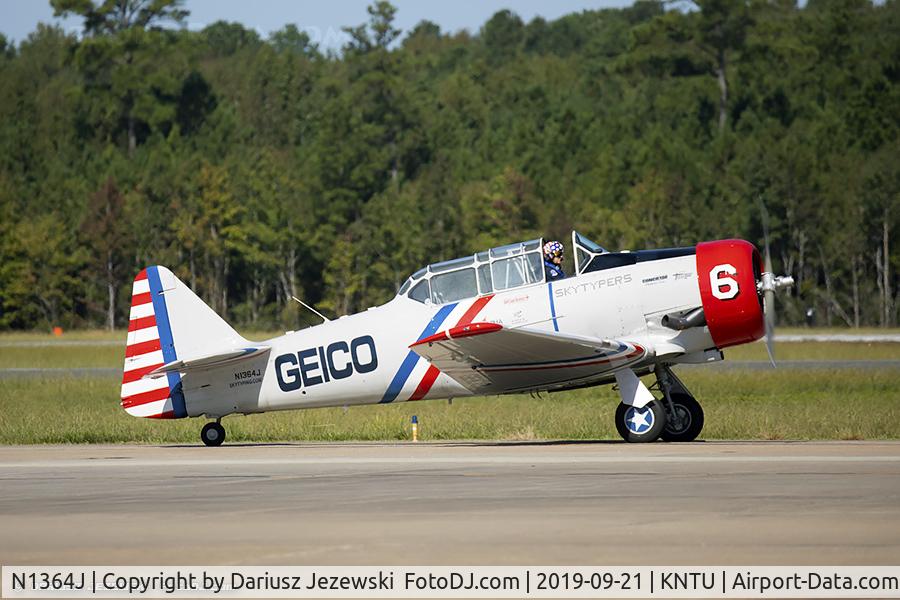 N1364J, 1951 North American T-6G Texan C/N 188-71, North American T-6G Texan  C/N 53655, N1364J