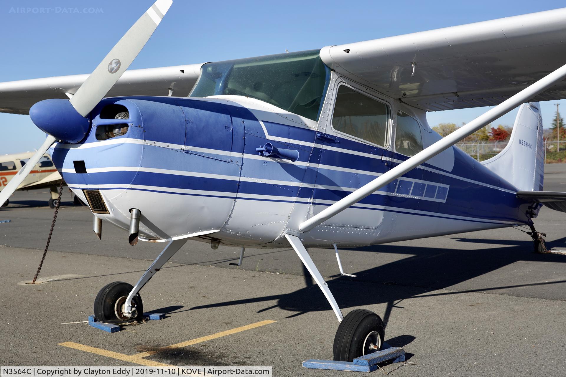 N3564C, 1954 Cessna 170B C/N 26608, Oroville Airport California 2019.