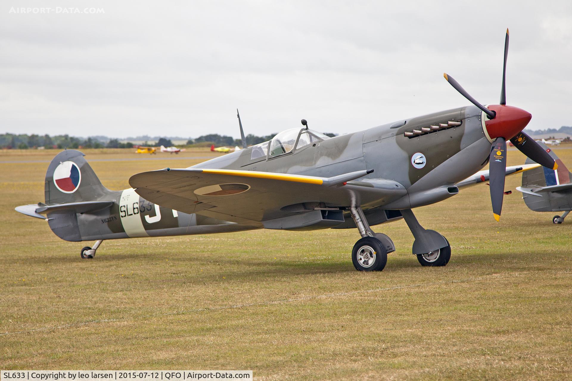 SL633, 1945 Supermarine 361 Spitfire LF.IXe C/N CBAF.IX.571, Duxford 12.7.2015