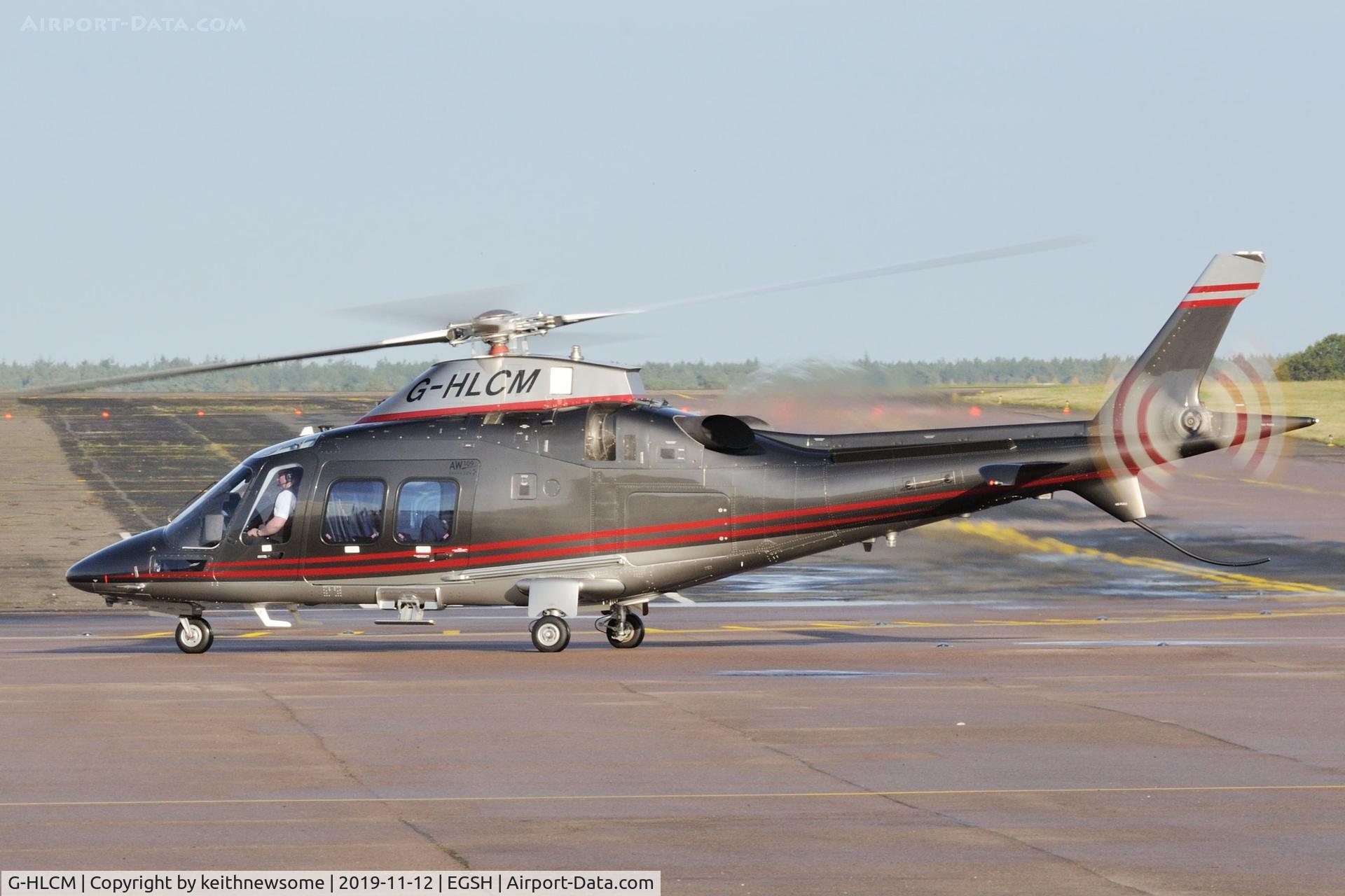 G-HLCM, 2017 Leonardo AW-109SP GrandNew C/N 22369, Arriving at Norwich from Cumbria.