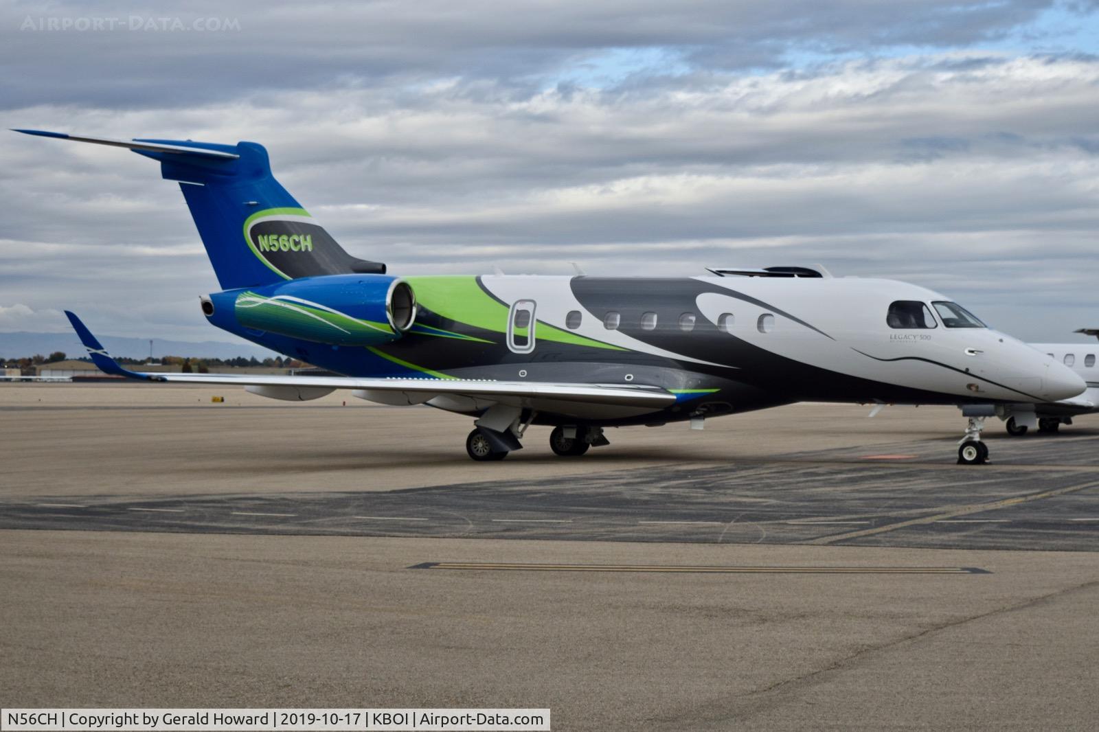 N56CH, 2019 Embraer EMB-550 Legacy 500 C/N 55000081, Parked on the north GA ramp.