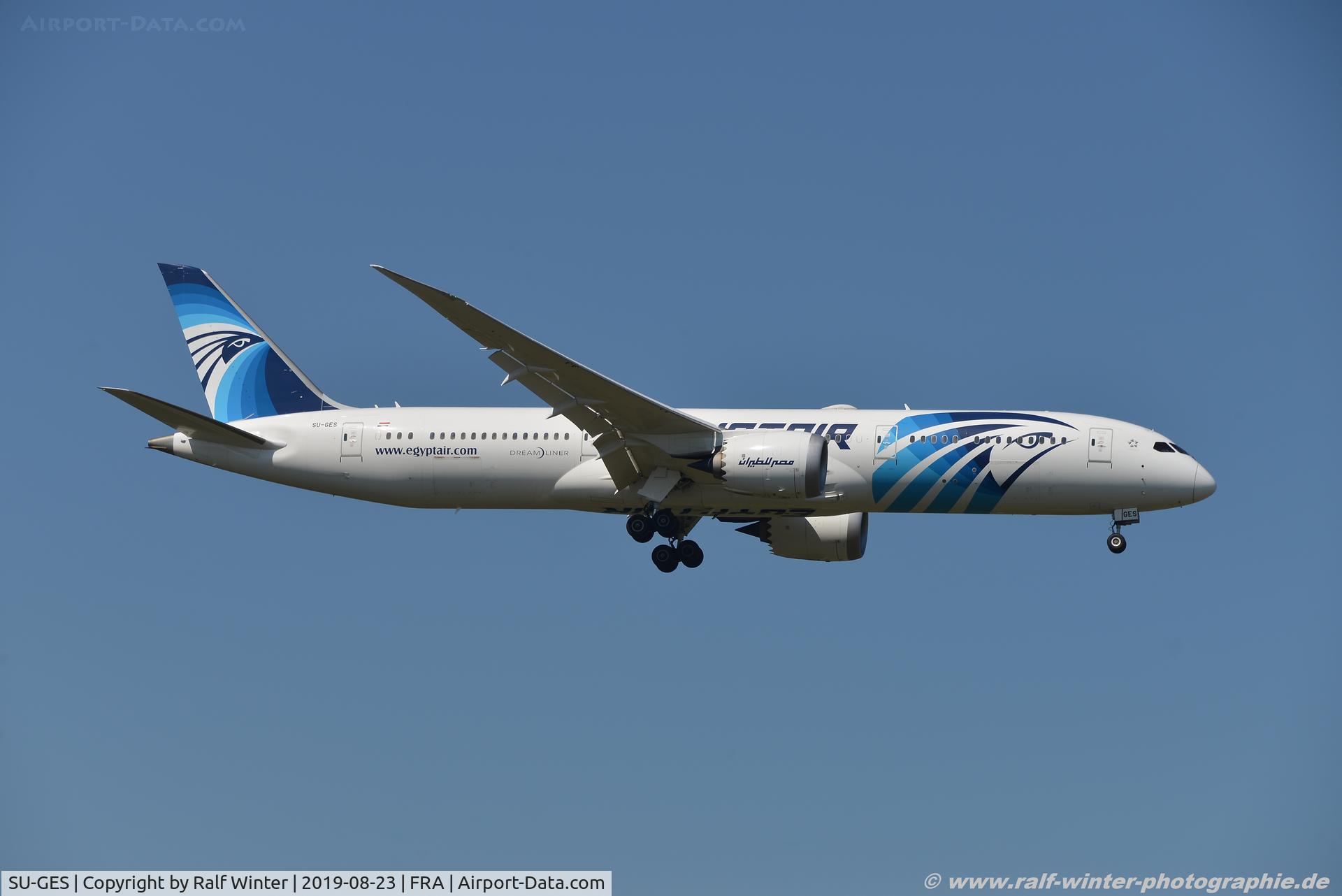 SU-GES, 2019 Boeing 787-9 Dreamliner Dreamliner C/N 38799, Boeing 787-9 Dreamliner - MS MSR Egyptair - 38799 - SU-GES - 23.08.2019 - FRA