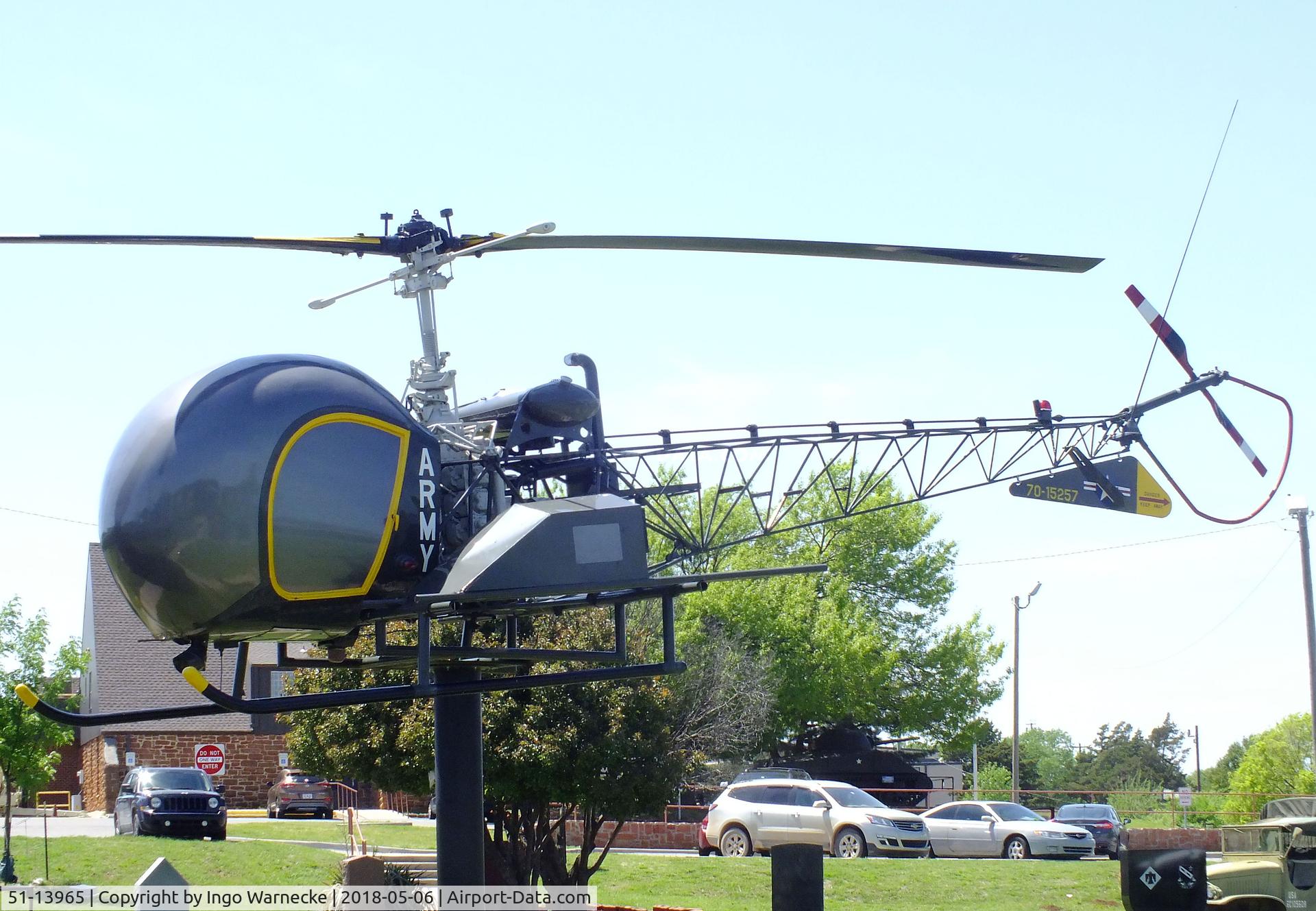 51-13965, 1951 Bell OH-13E Sioux C/N 730, Bell OH-13E Sioux at the 45th Infantry Division Museum, Oklahoma City OK