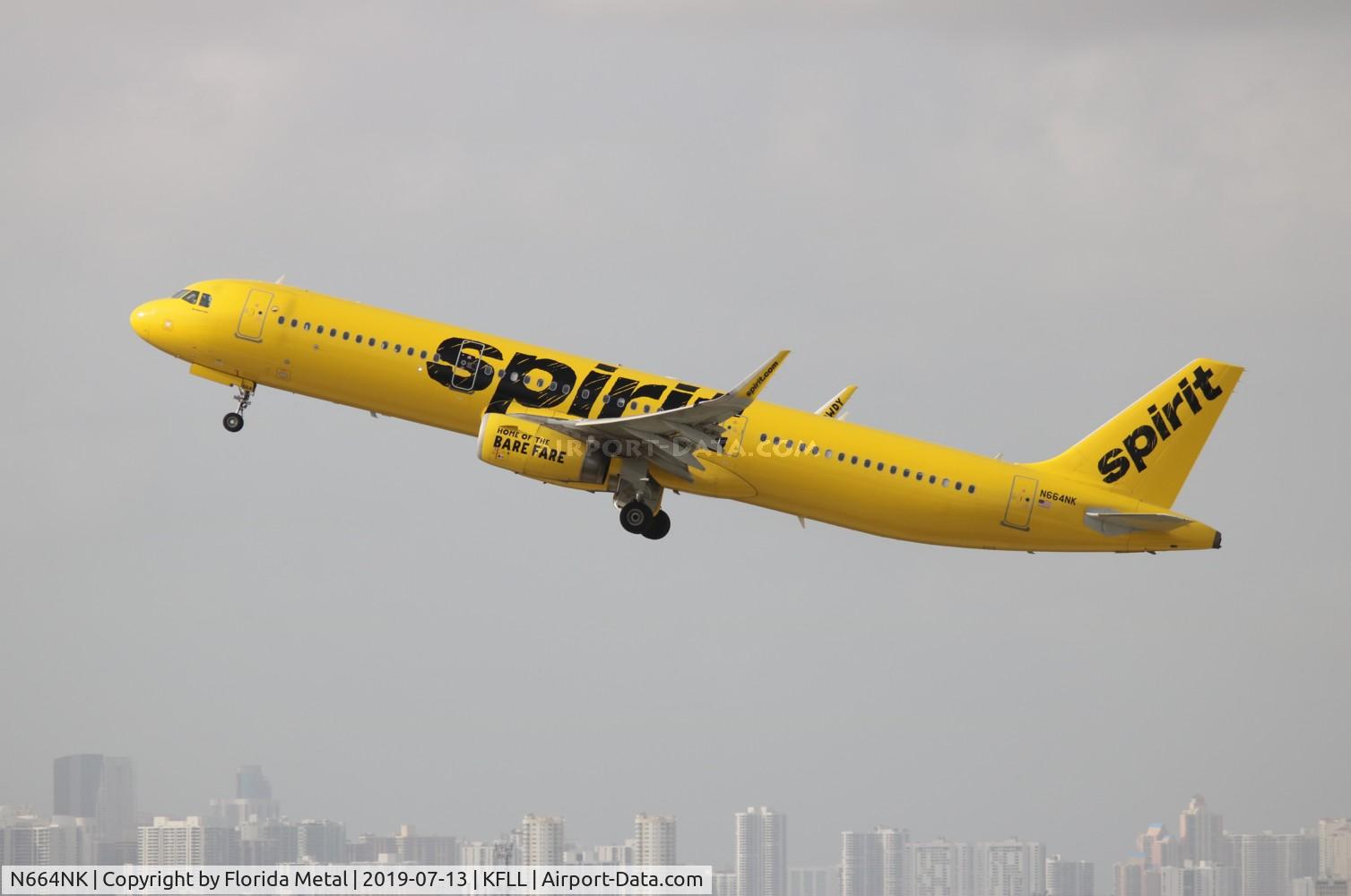 N664NK, 2016 Airbus A321-231 C/N 7021, Spirit