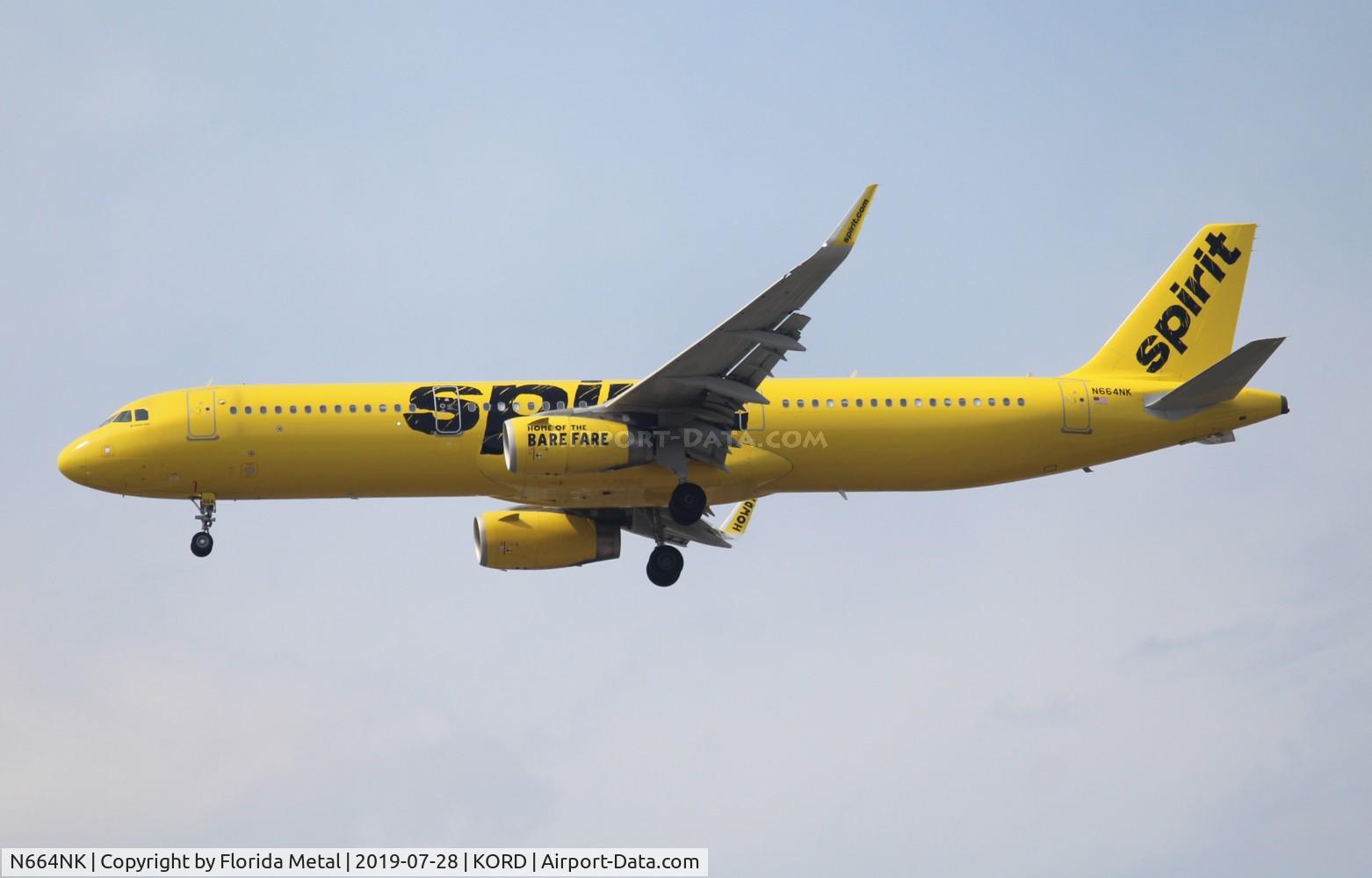 N664NK, 2016 Airbus A321-231 C/N 7021, Spirit