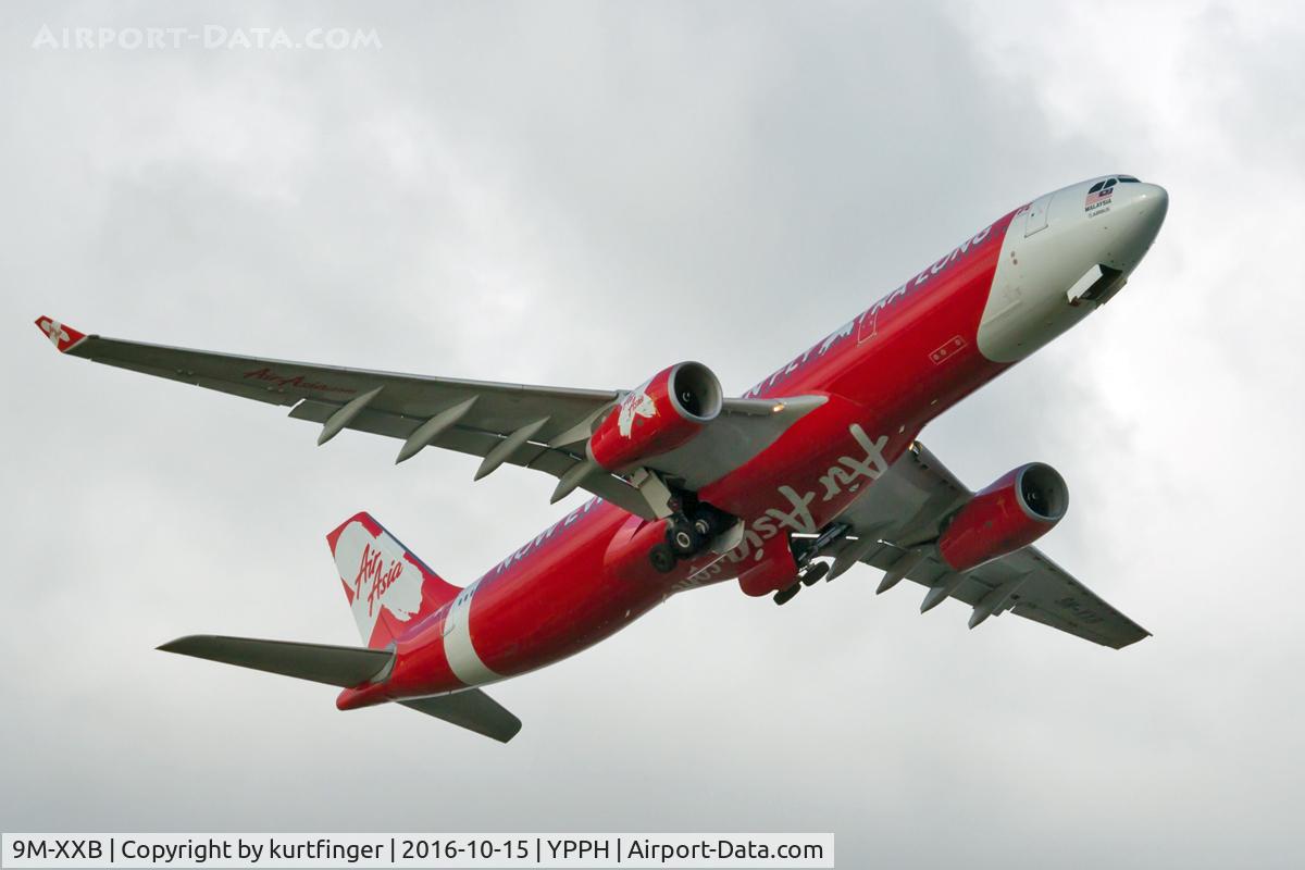 9M-XXB, 2008 Airbus A330-343X C/N 974, Airbus A333-300 AirAsia X 9M-XXB departed rwy 21 YPPH  151016.