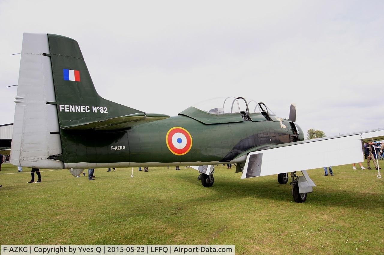 F-AZKG, 1951 North American T-28A Fennec C/N 174-111, North American T-28A Fennec, Static display, La Ferté-Alais airfield (LFFQ) Airshow 2015