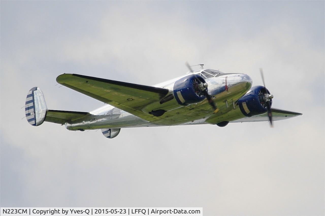 N223CM, 1952 Beech D18S C/N CA223, Beech D18S, On display, La Ferté-Alais airfield (LFFQ) Airshow 2015