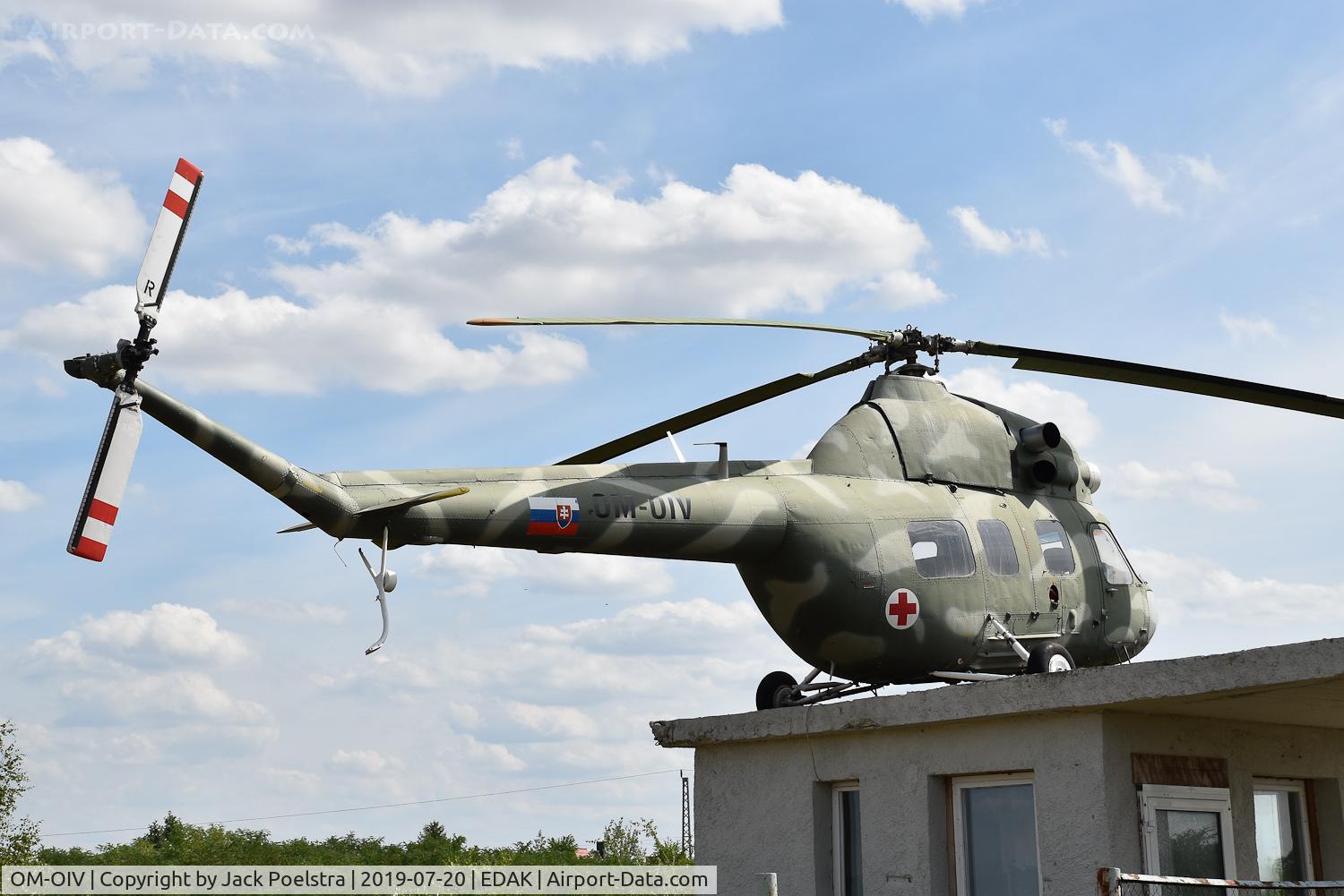 OM-OIV, 1981 Mil (PZL-Swidnik) Mi-2 C/N 528603034, at the entrance of Grossenhain airport Germany