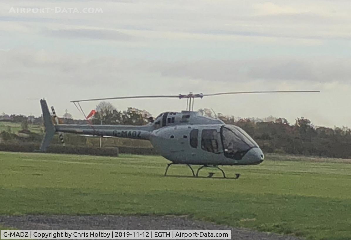 G-MADZ, 2019 Bell 505 Jet Ranger X C/N 65179, Parked for refuelling at Old Warden