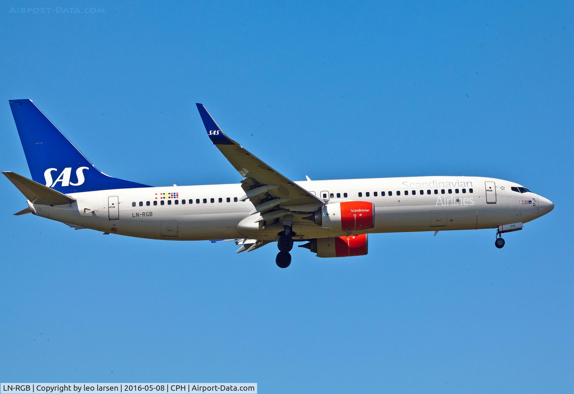 LN-RGB, 2012 Boeing 737-86N C/N 38034, Copenhagen 8.5.2016