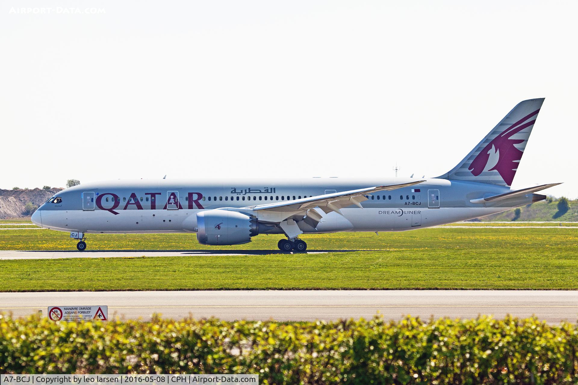 A7-BCJ, 2014 Boeing 787-8 Dreamliner C/N 38328, Copenhagen 8.5.2016