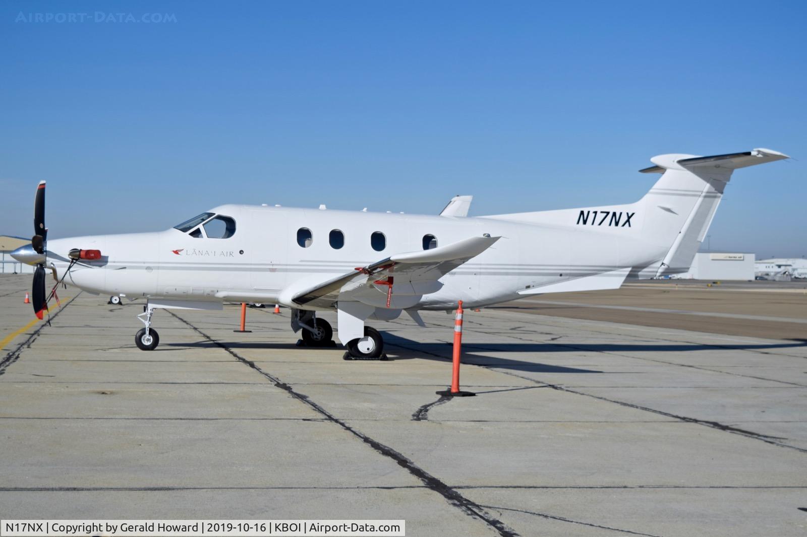 N17NX, 2017 Pilatus PC-12/47E C/N 1734, Parked on south GA ramp.