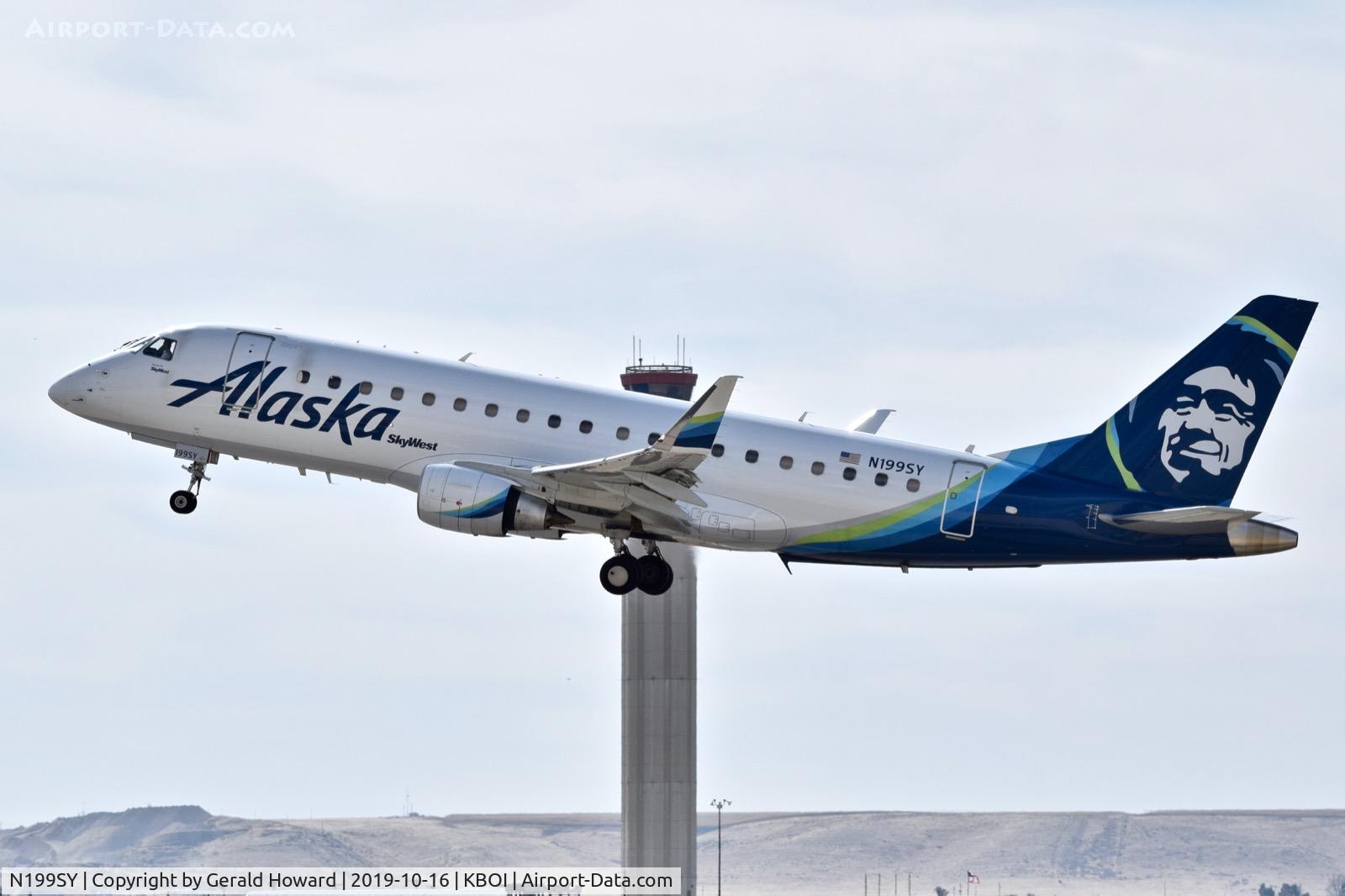 N199SY, 2018 Embraer 175LR (ERJ-170-200LR) C/N 17000730, Take off from 10L.
