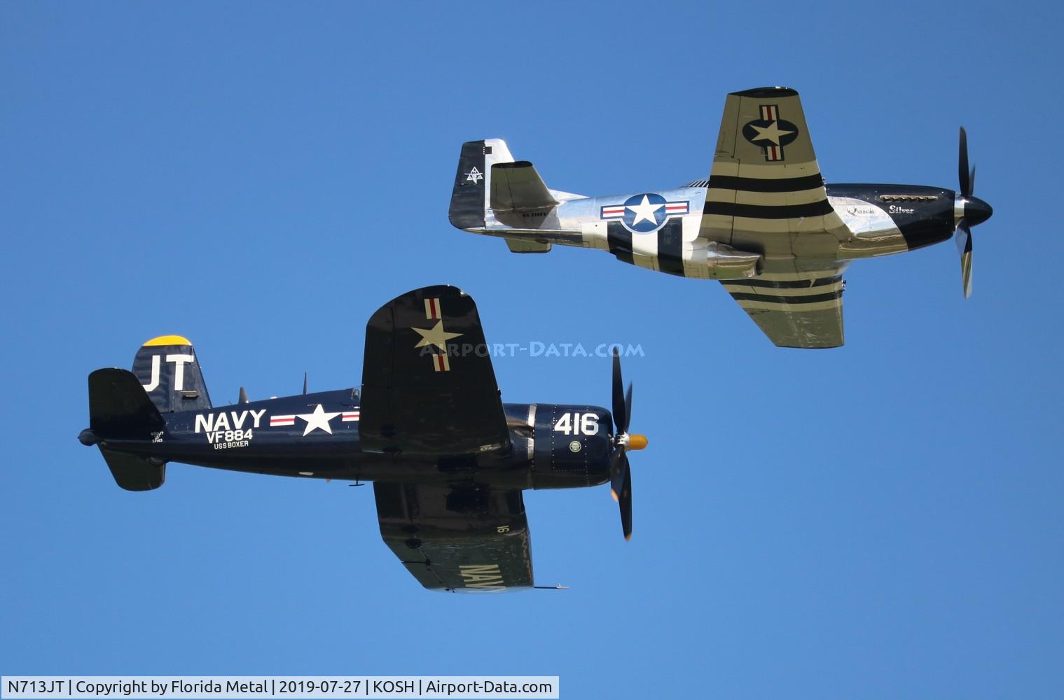 N713JT, 1945 Vought F4U-4B Corsair C/N 97143, Corsair