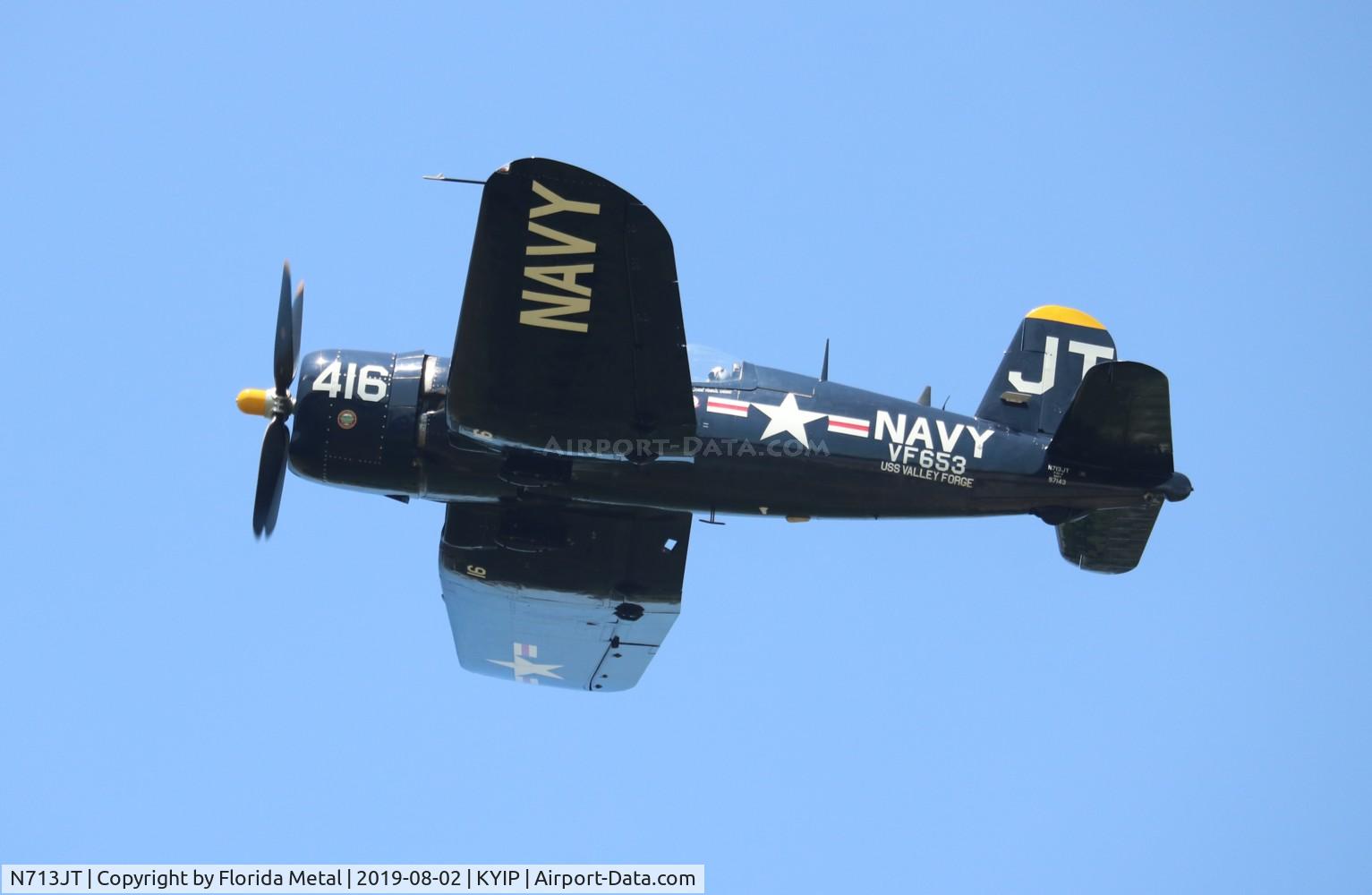 N713JT, 1945 Vought F4U-4B Corsair C/N 97143, Corsair