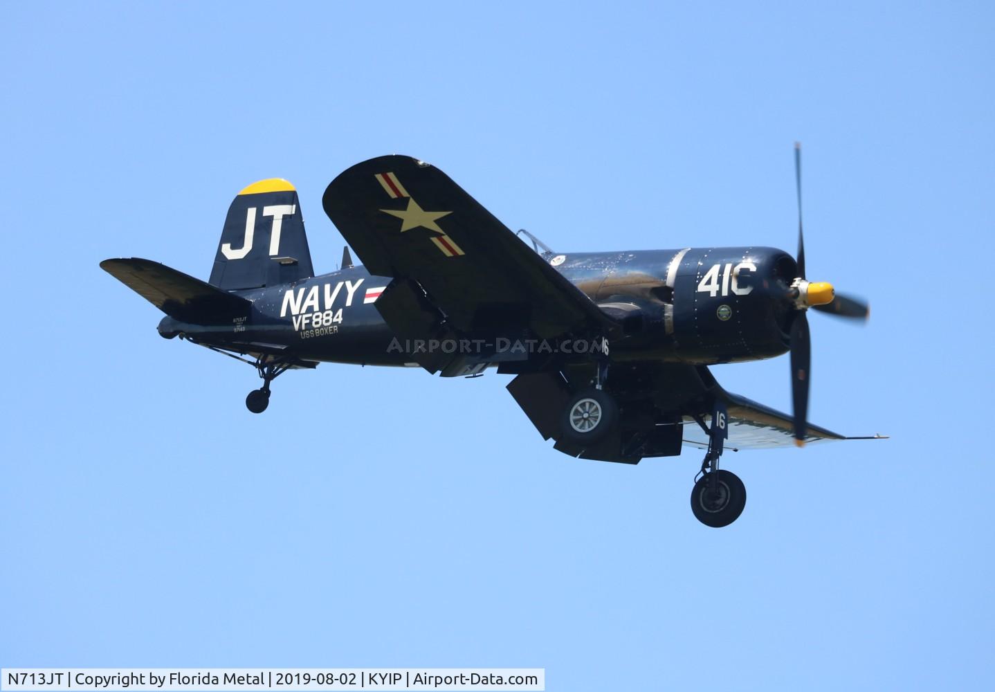 N713JT, 1945 Vought F4U-4B Corsair C/N 97143, Corsair