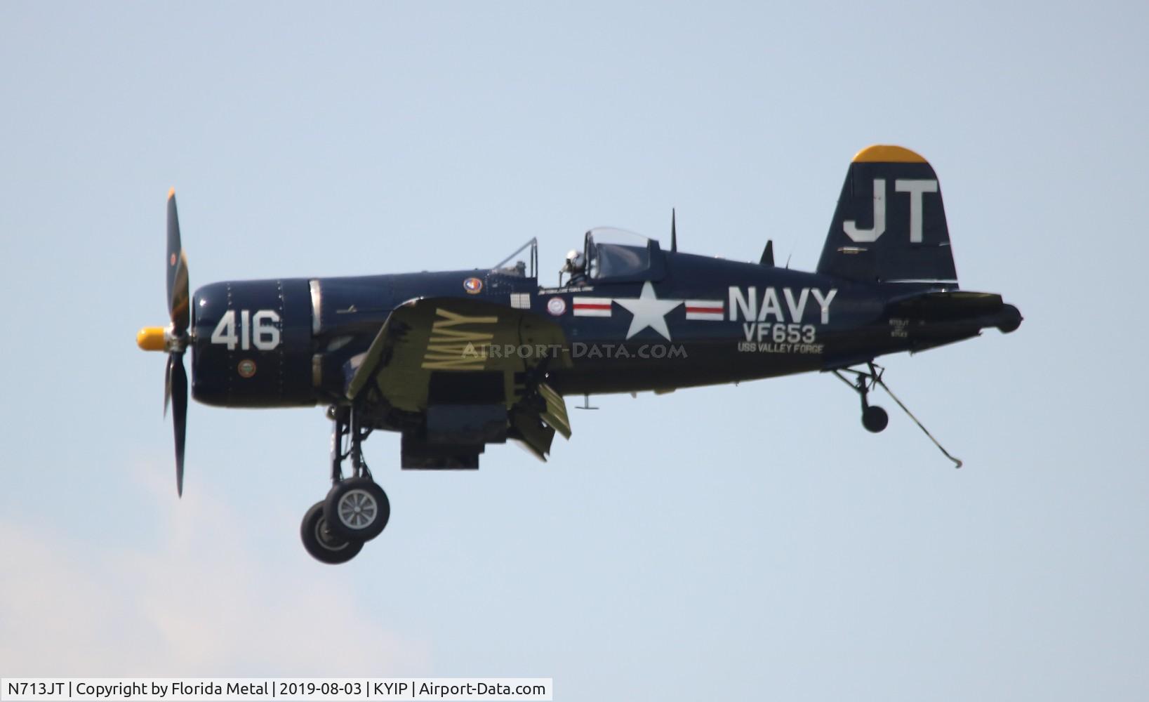 N713JT, 1945 Vought F4U-4B Corsair C/N 97143, Corsair