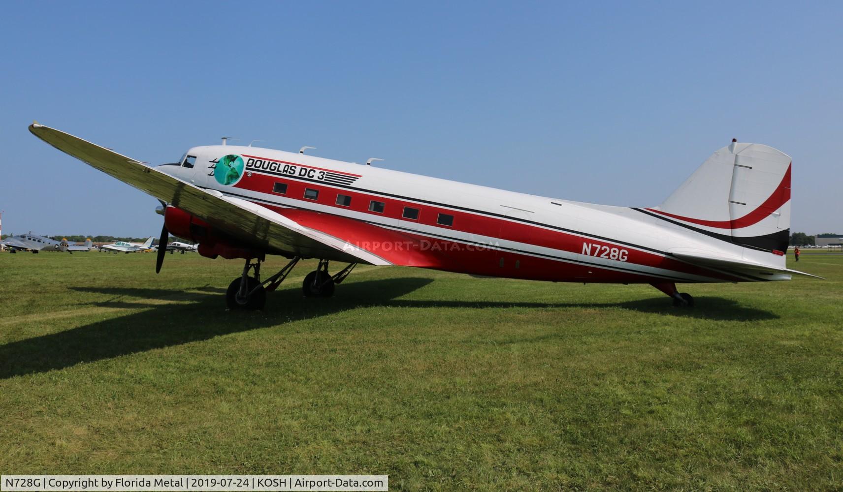 N728G, 1942 Douglas DC-3C (C-47-DL) C/N 4359, DC-3C