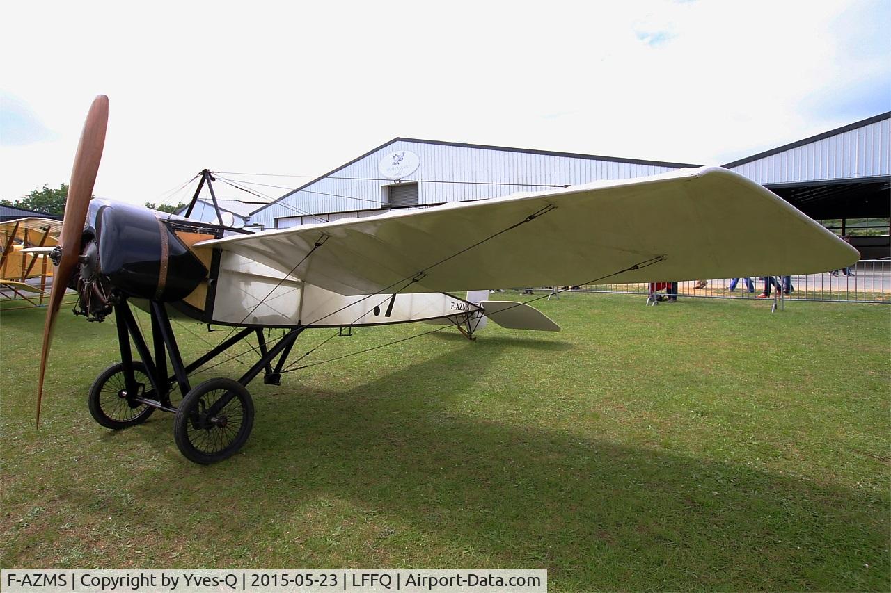 F-AZMS, Morane-Saulnier Type H13 Replica C/N SAMS 22.01, Morane-Saulnier Type H13, Static display, La Ferté-Alais airfield (LFFQ) Air show 2015