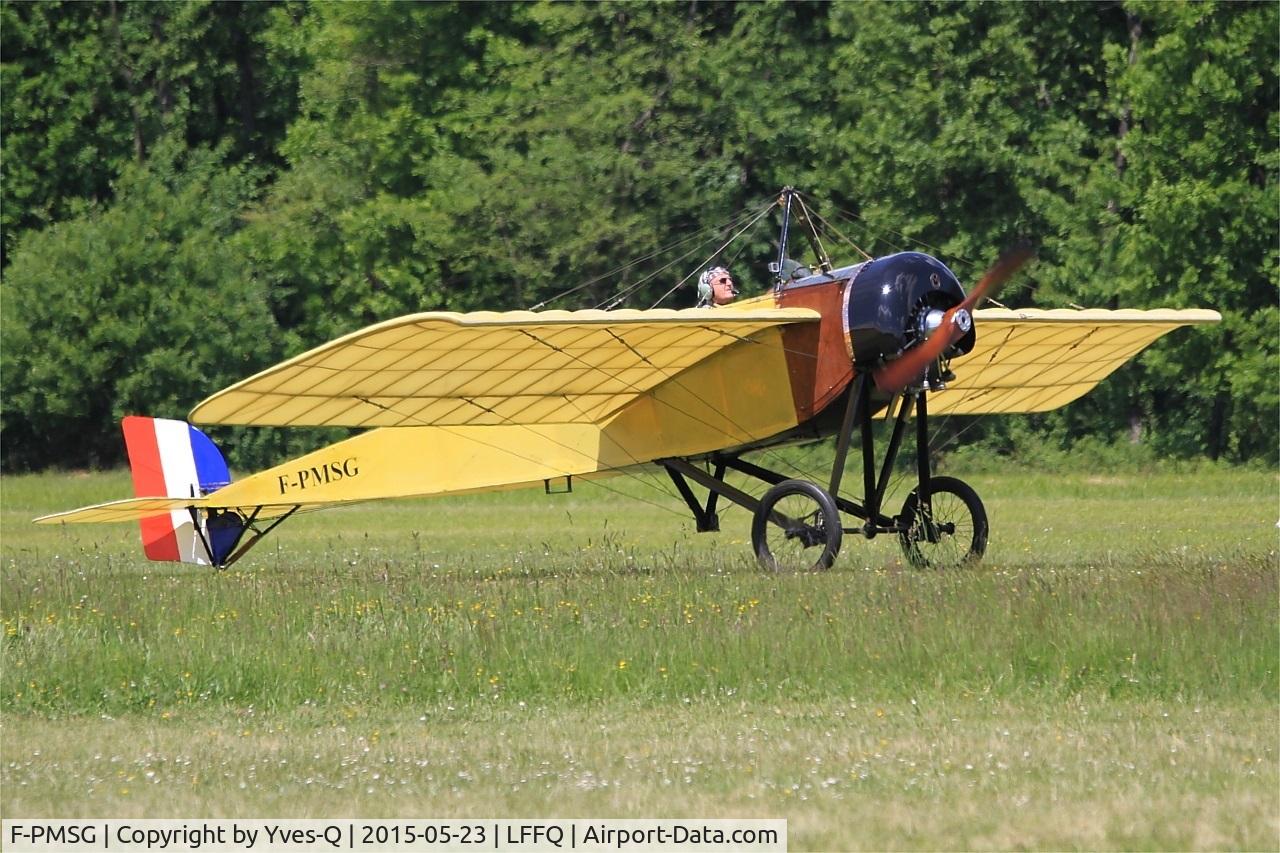 F-PMSG, 2013 Morane-Saulnier Type G Replica C/N 01-RA, Morane-Saulnier Type G (replica), Taxiing, La Ferté-Alais airfield (LFFQ) Airshow 2015