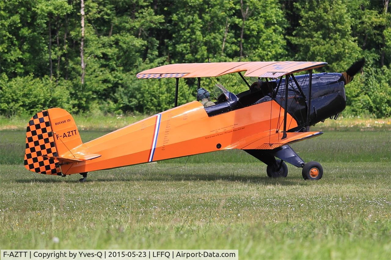 F-AZTT, CASA 1-131E Jungmann C/N 2241, CASA 1-131E Jungmann, Taxiing, La Ferté-Alais airfield (LFFQ) Air show 2015