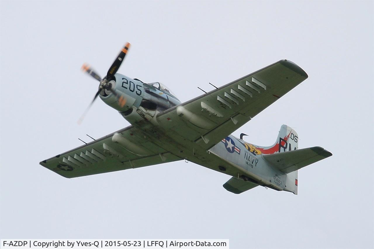 F-AZDP, Douglas AD-4N Skyraider C/N 7449, Douglas AD-4NA Skyraider, On display, La Ferté-Alais airfield (LFFQ) Air show 2015