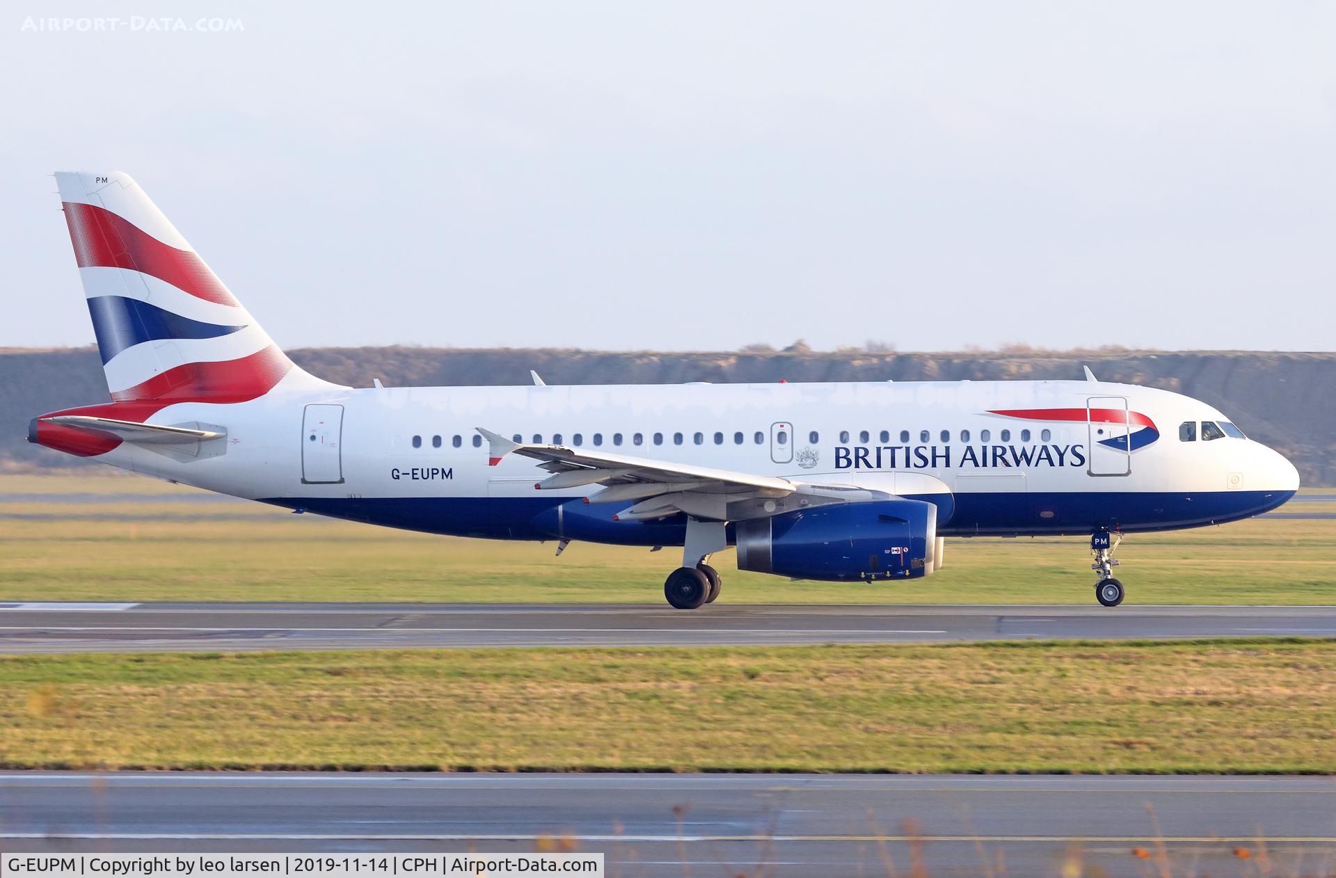 G-EUPM, 2000 Airbus A319-131 C/N 1258, Copenhagen 14.11.2019