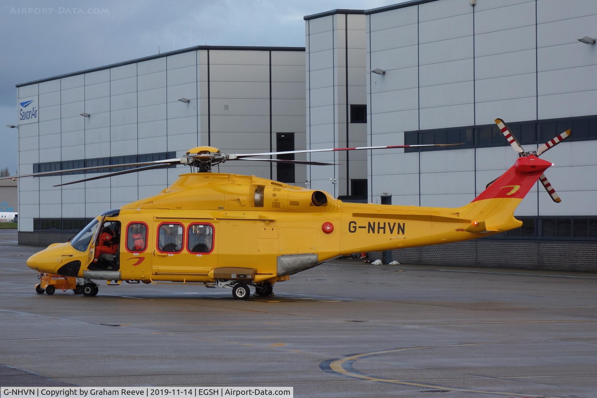 G-NHVN, 2015 AgustaWestland AW-139 C/N 31700, Parked at Norwich.
