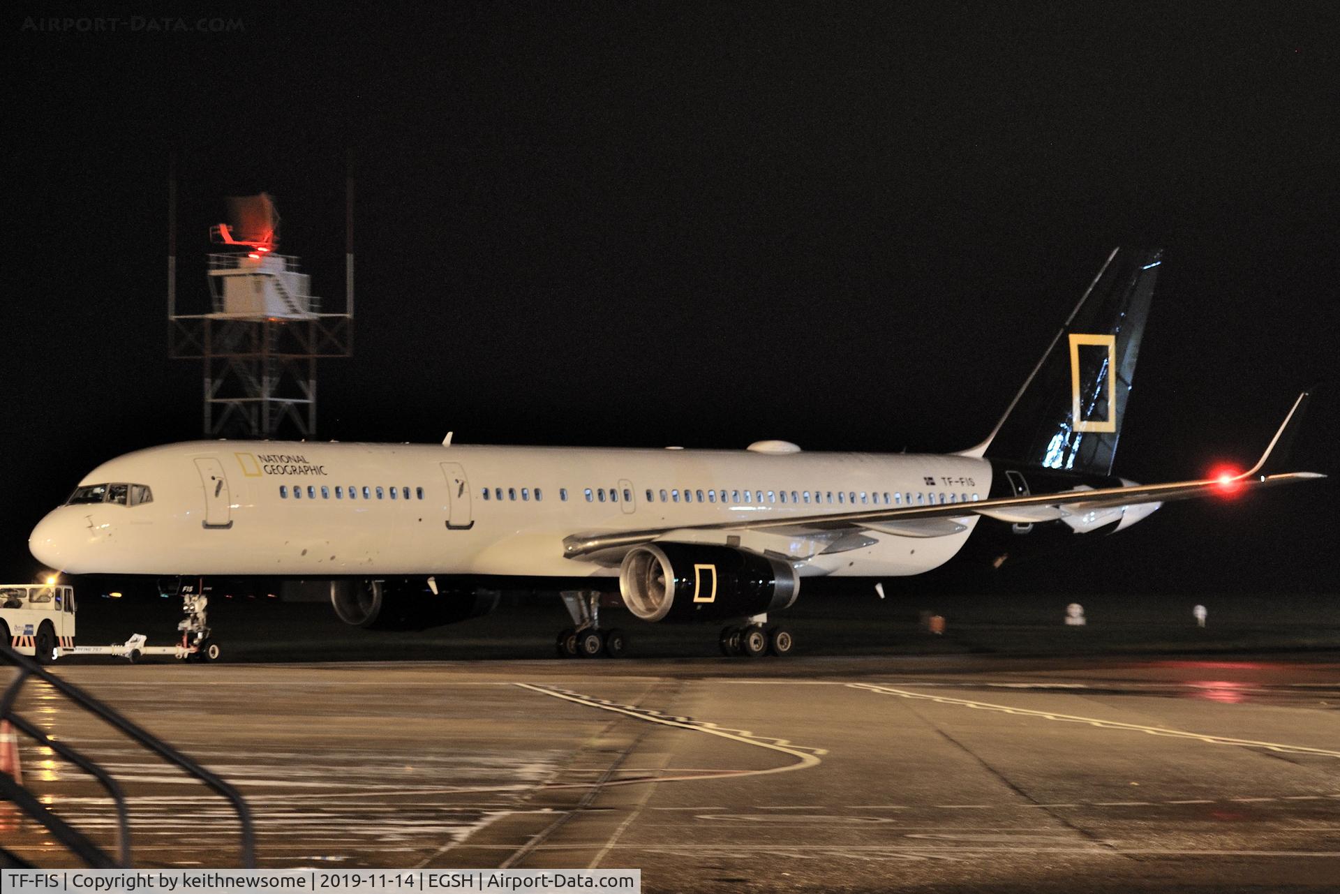 TF-FIS, 1994 Boeing 757-256 C/N 26245, Removed from spray shop with 'National Geographic' colour scheme.