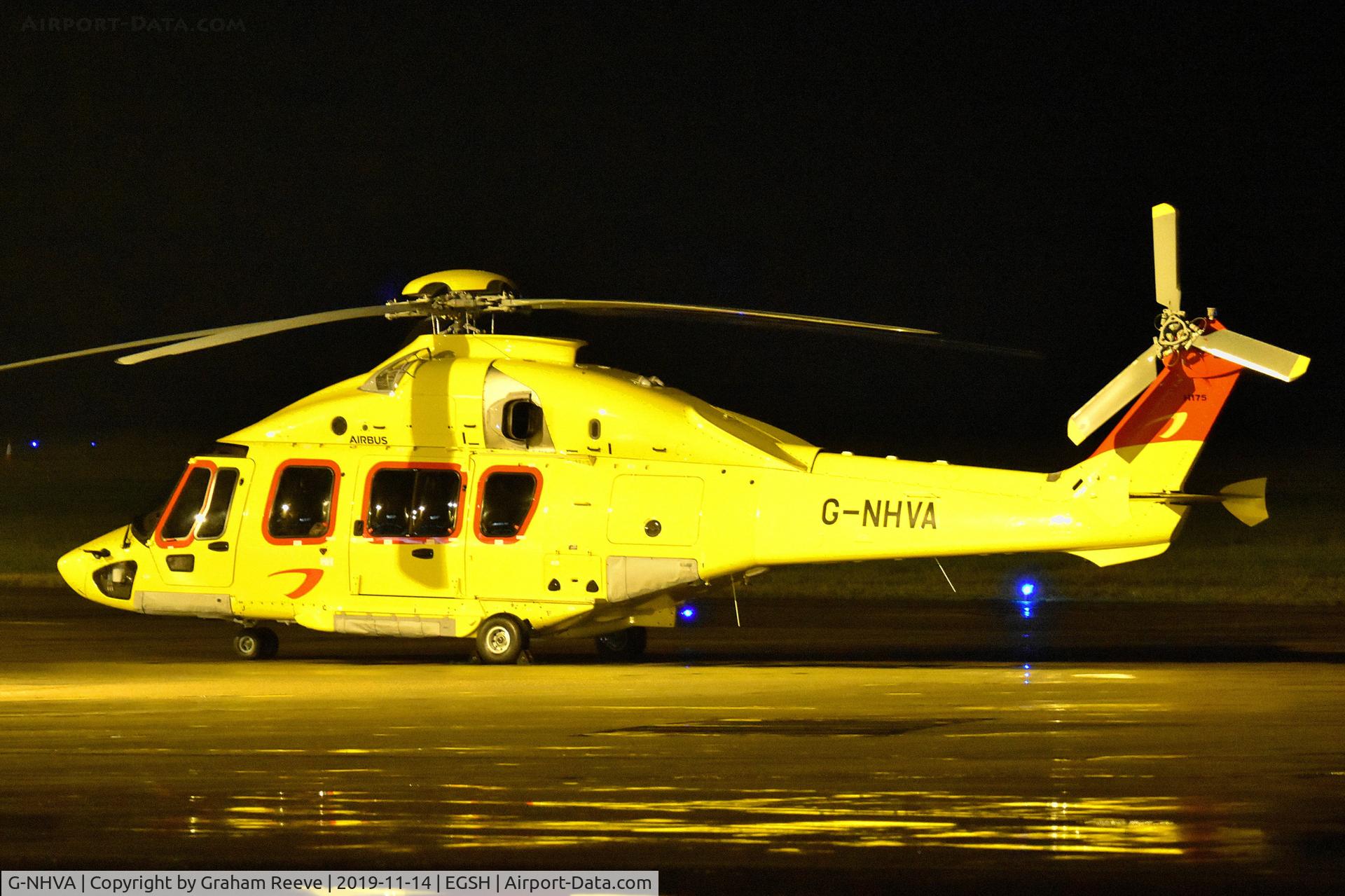 G-NHVA, 2019 Airbus Helicopters EC-175B C/N 5042, Parked at Norwich.