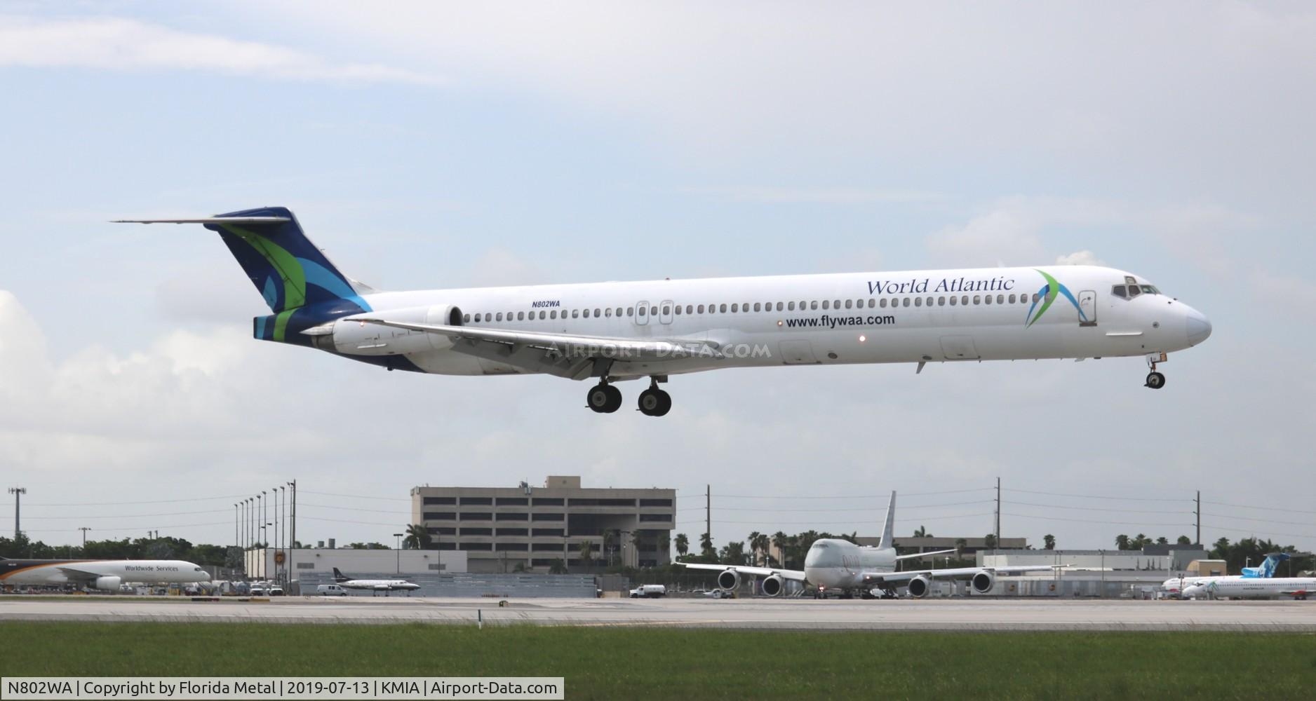 N802WA, 1990 McDonnell Douglas MD-83 (DC-9-83) C/N 53052, World Atlantic