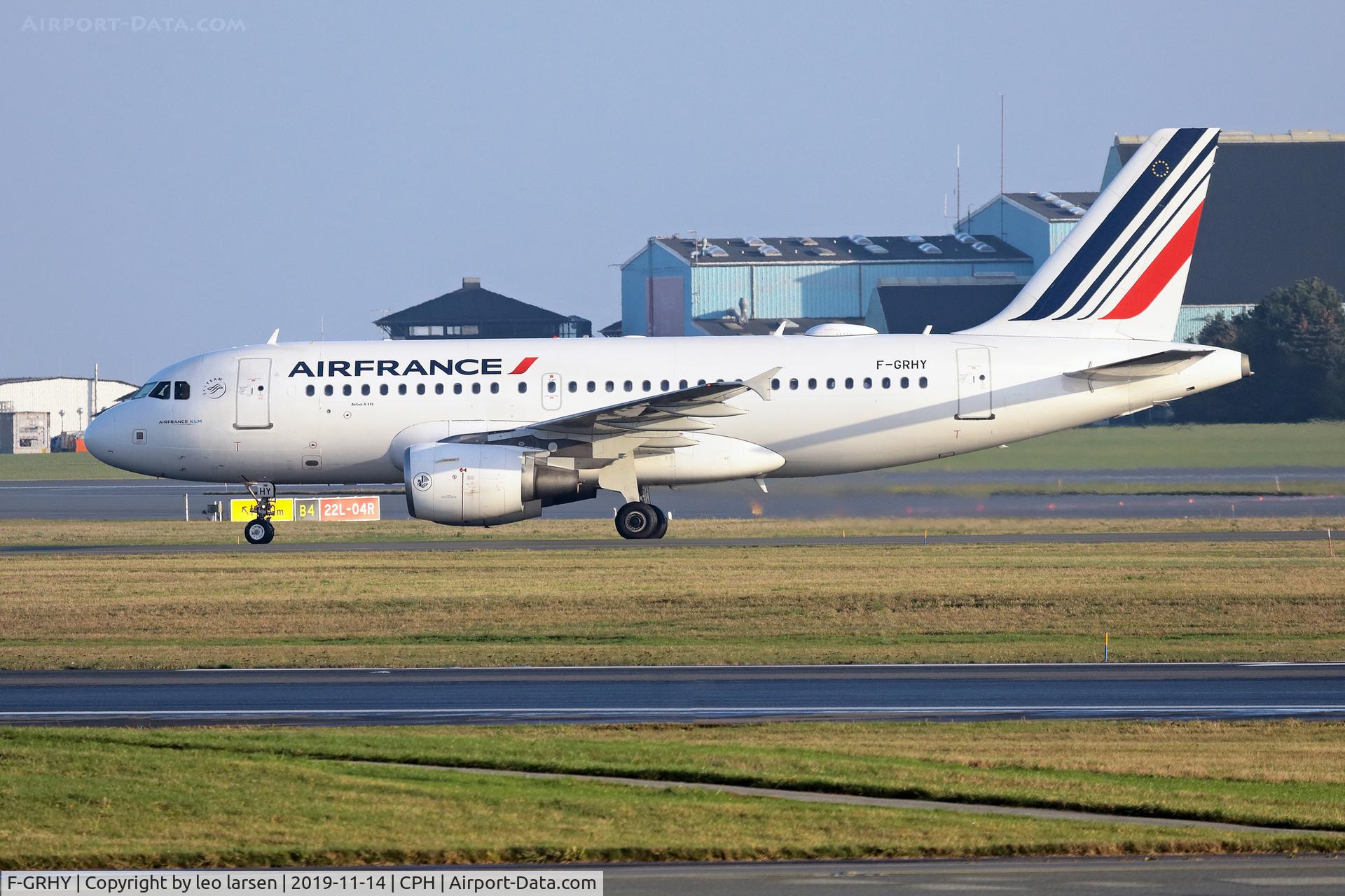 F-GRHY, 2001 Airbus A319-111 C/N 1616, Copenhagen 14.11.2019