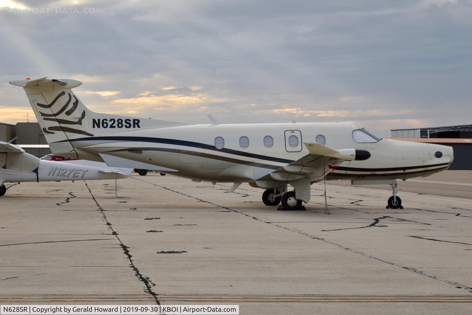 N628SR, 2008 Pilatus PC-12/47E C/N 1069, Parked on south GA ramp.