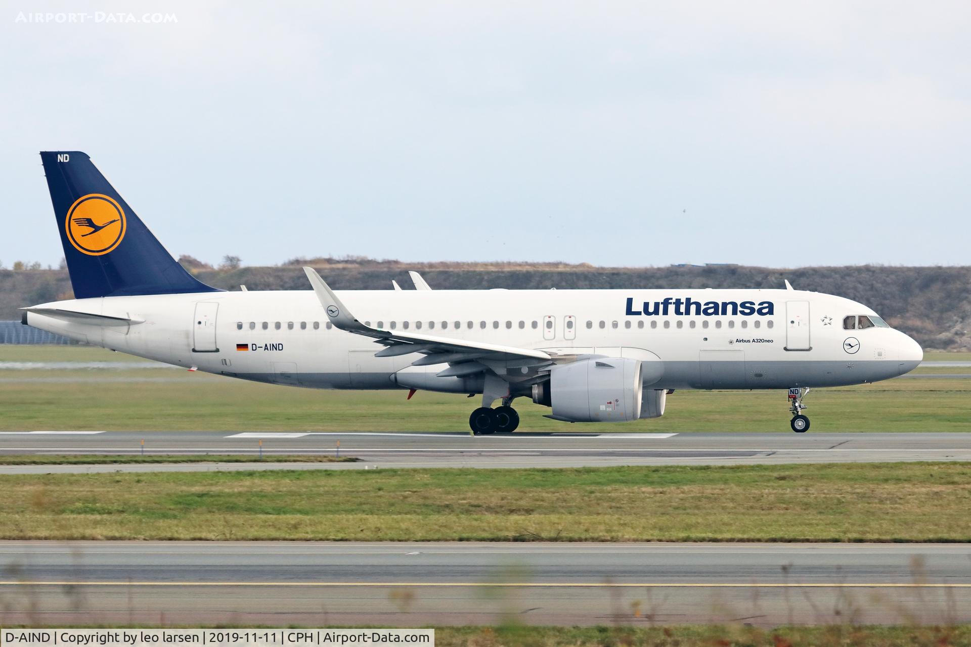 D-AIND, 2016 Airbus A320-271NEO C/N 7078, Copenhagen 11.11.2019