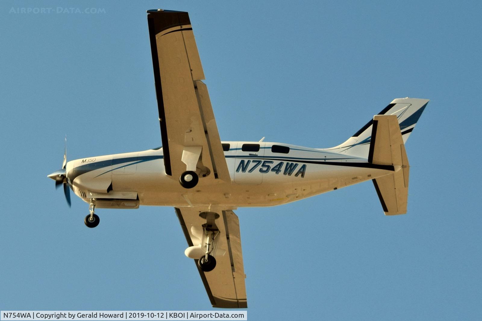 N754WA, 2019 Piper PA-46-350P Malibu Mirage Malibu Mirage C/N 4636754, Take off from 28L.