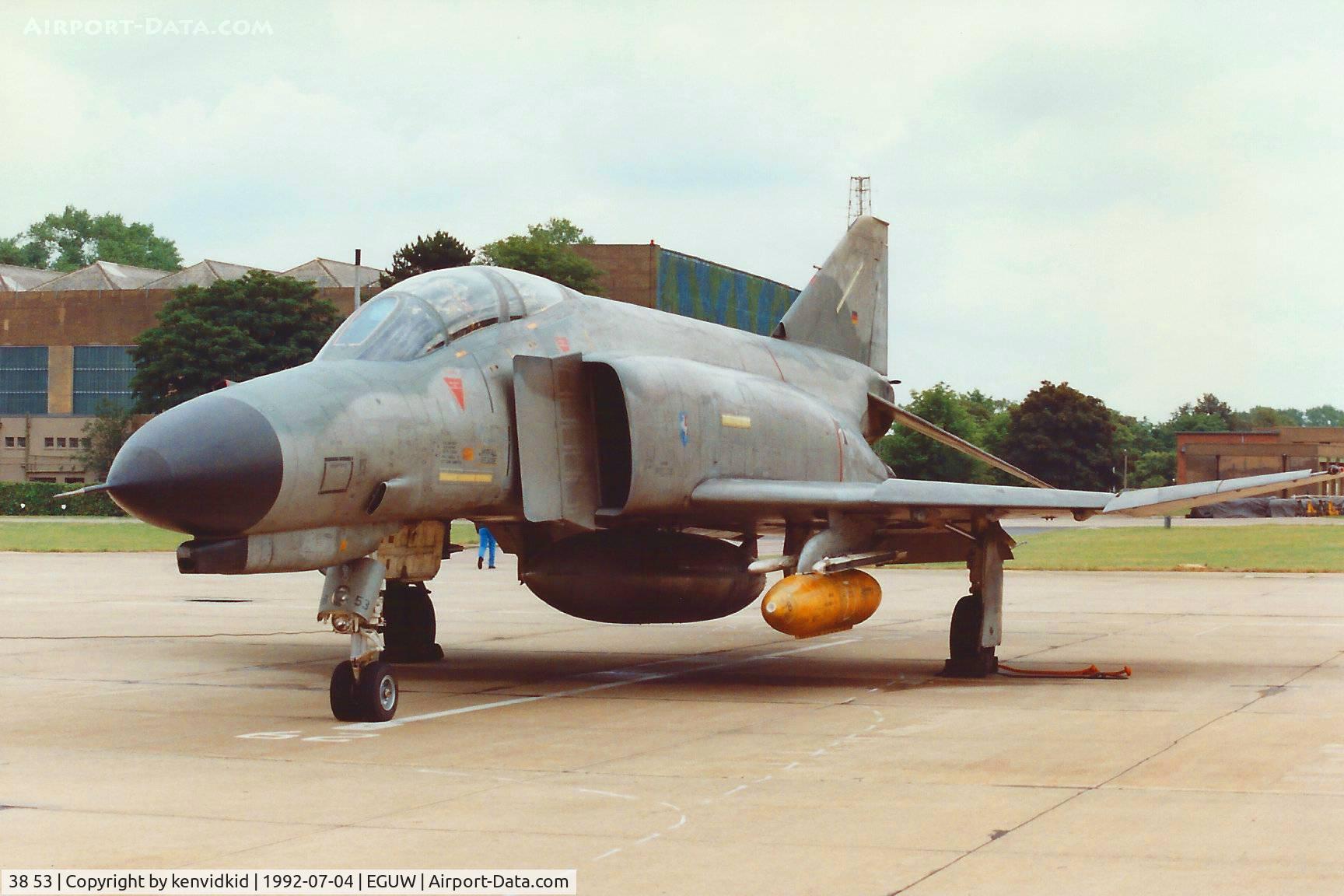 38 53, 1974 McDonnell Douglas F-4F Phantom II C/N 4759, At the Phantom Phinale photocall.